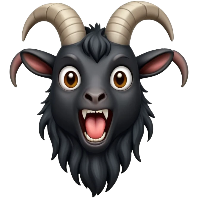 screaming black goat emoji