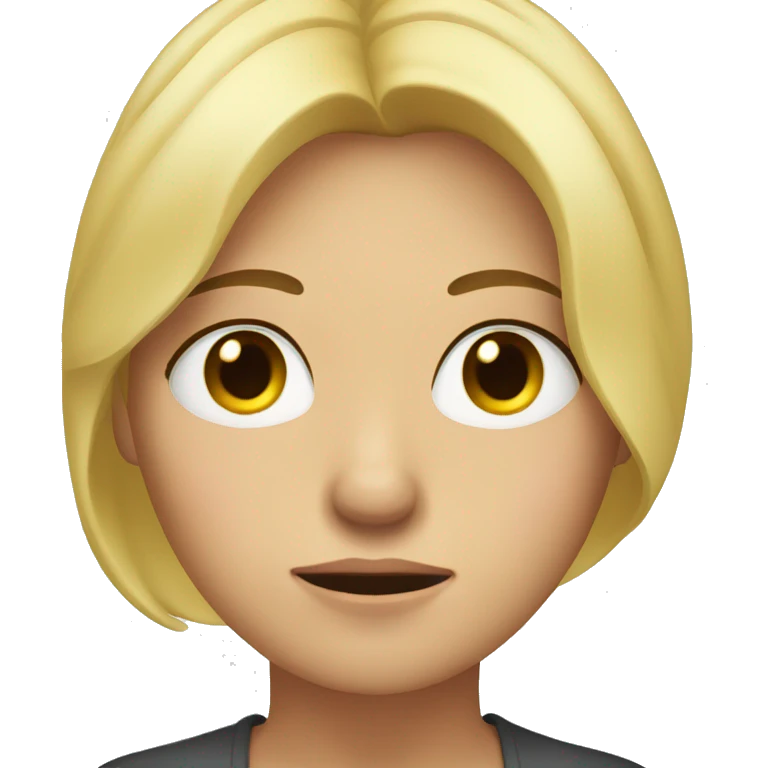 A blonde woman who places her hand on her forehead because she is frustrated emoji