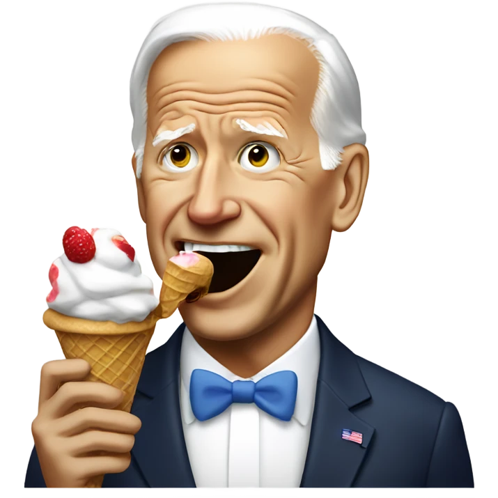 Joe Biden eating ice cream  emoji