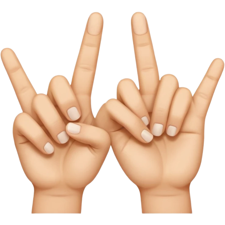 two fingers crossed in an X shape invented sign emoji