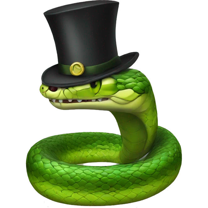 snake with tophat emoji