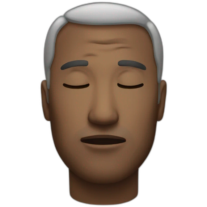 man closing eyes emoji