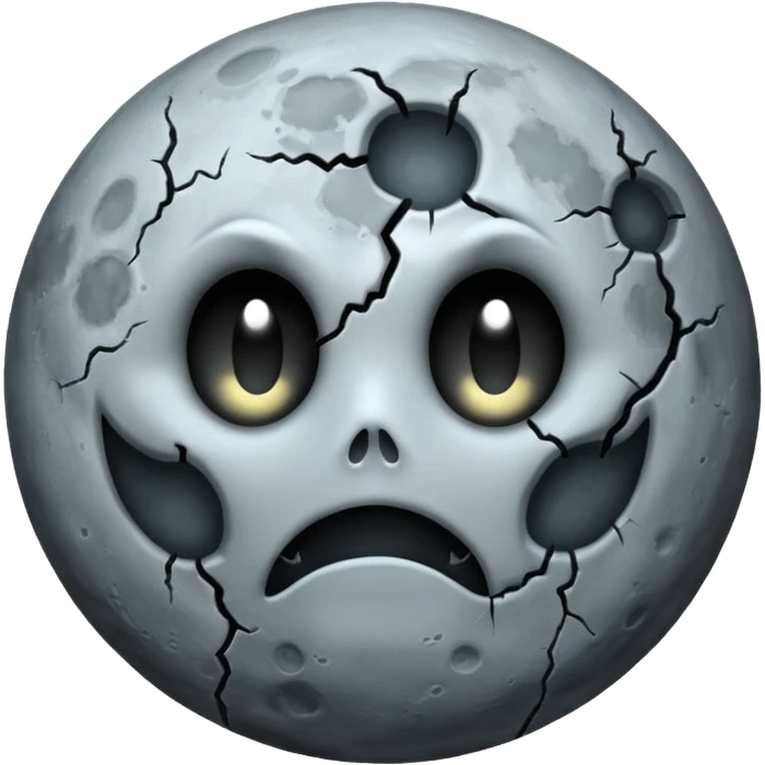haunted moon no holes emoji
