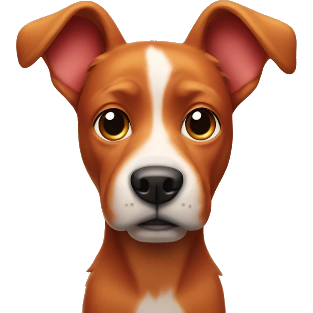 red dog with floppy ears holding a nintendo switch emoji