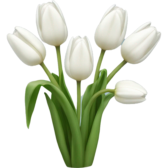 White tulips  emoji