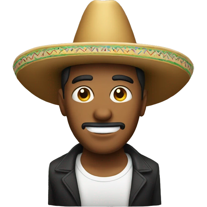 man wearing a sombrero emoji