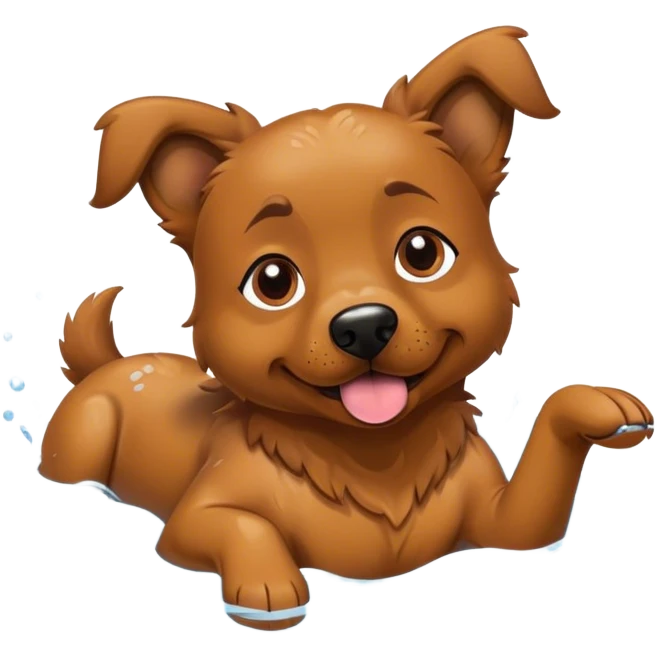 수영하는 강아지 emoji