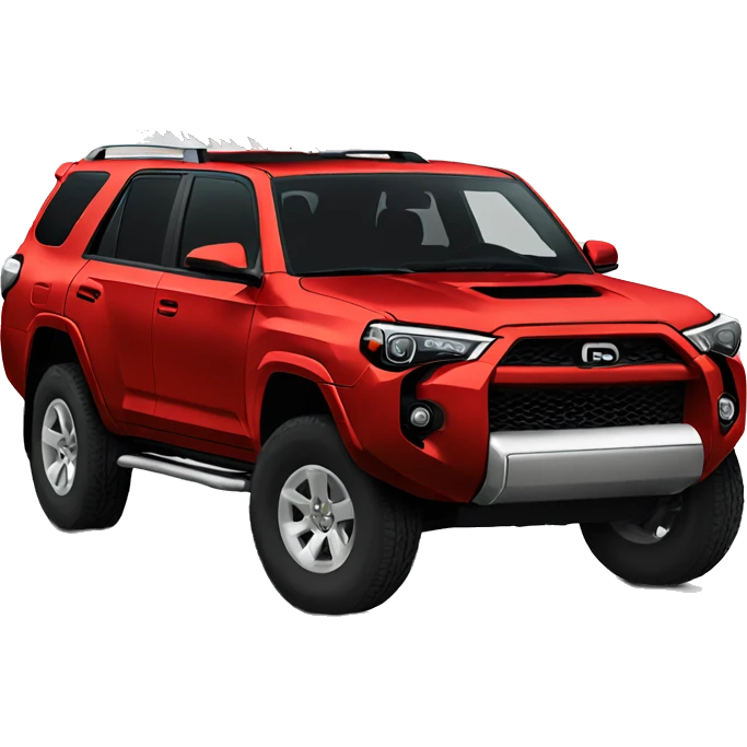A 4Runner with a christmas tree on the roof.  emoji