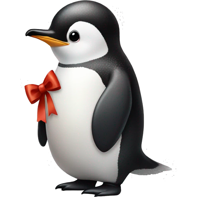 Penguin With a bow￼ emoji