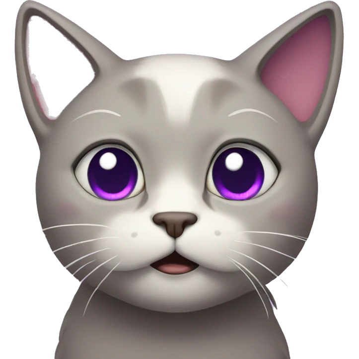 a weeping purple cat emoji