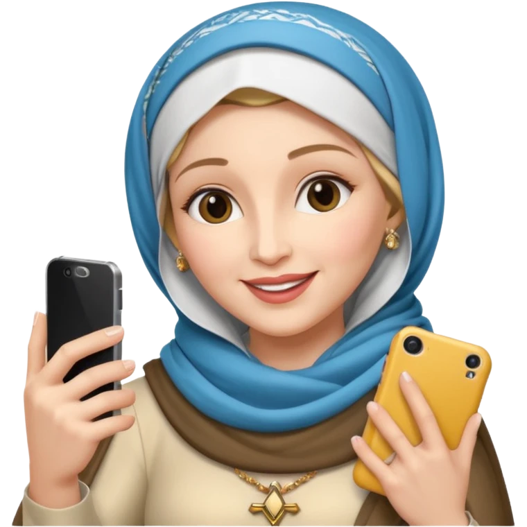 emoji della madonna che si scatta un selfie 
 emoji