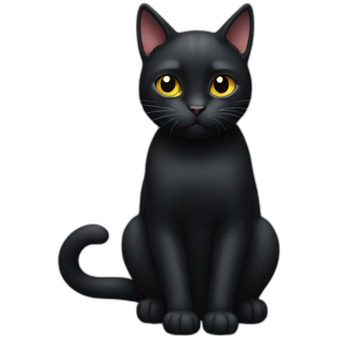 black cat shows dislike emoji