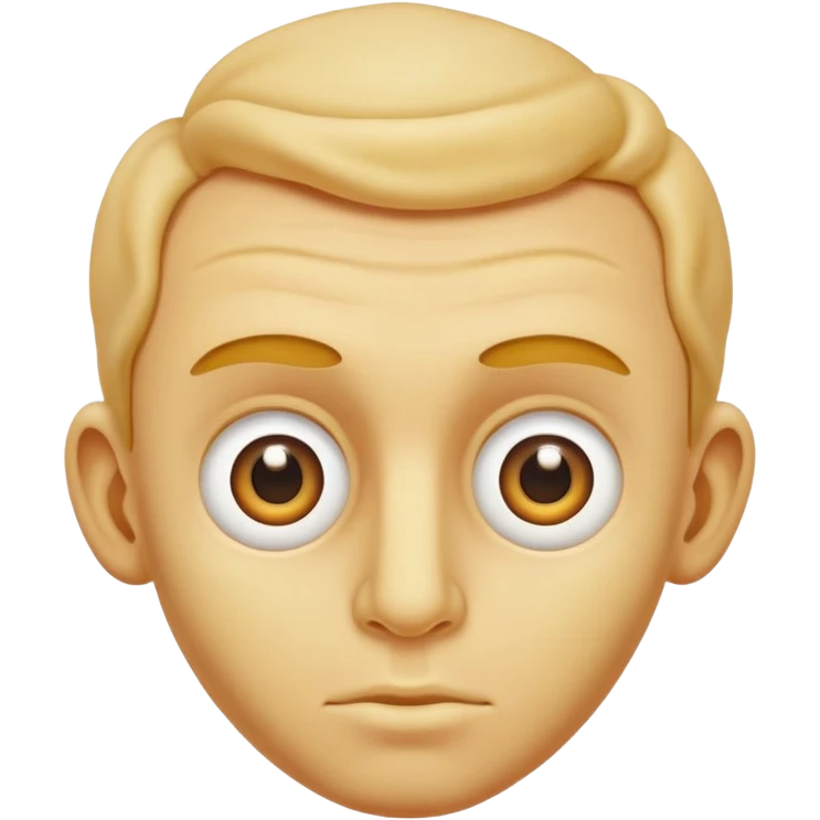 Man with tortelini eyes emoji