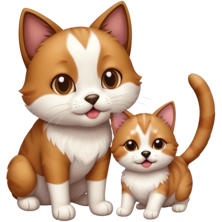 Cat with a dog emoji