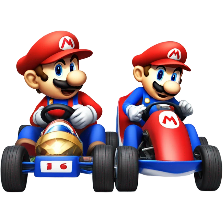 Mario racing against Sonic  emoji