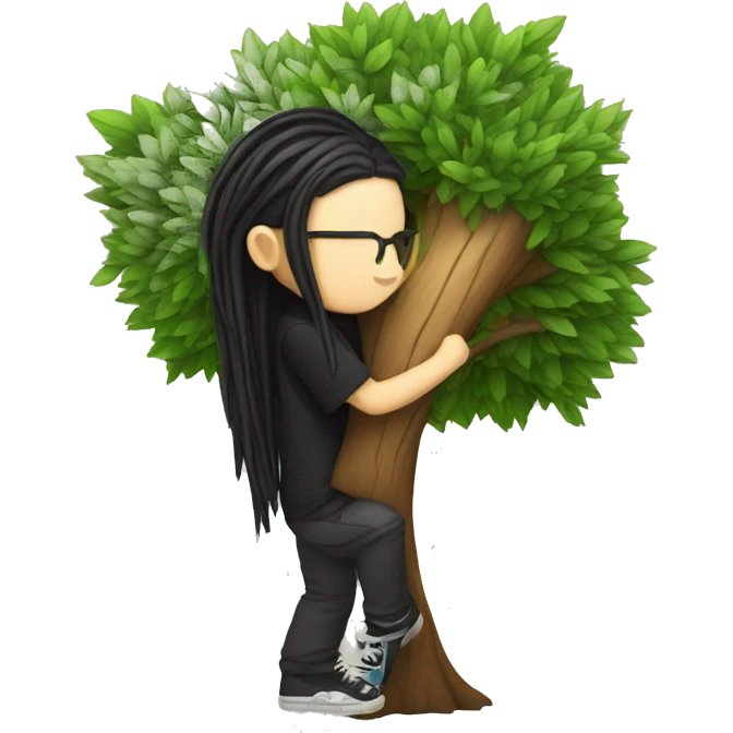 skrillex hugging a tree emoji
