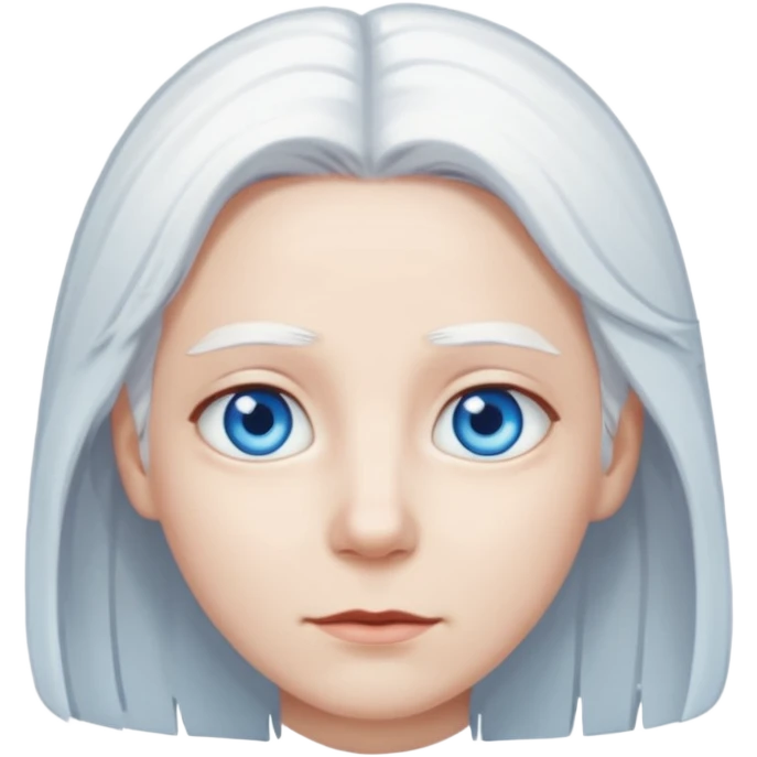 White hair pale emoji