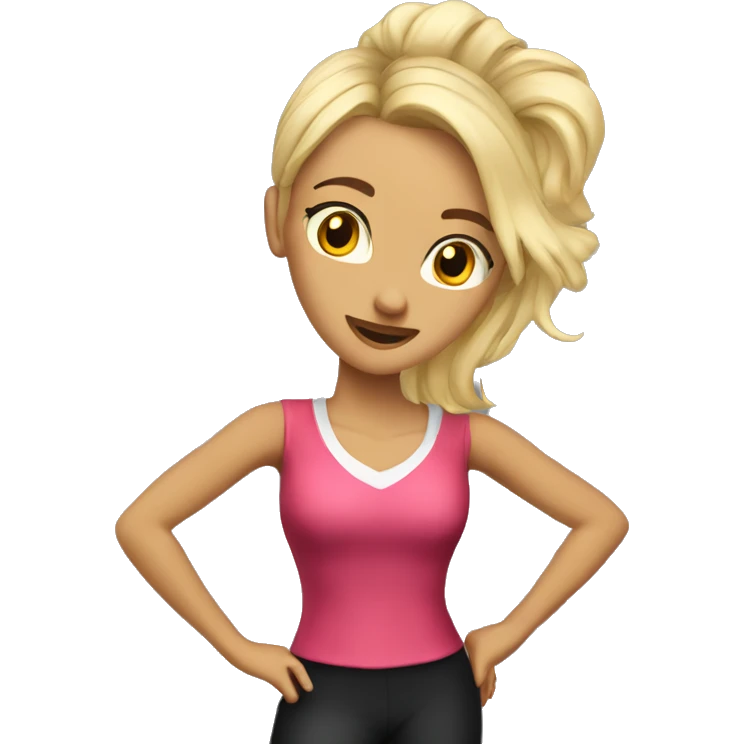 Dancing teacher women blonde  emoji