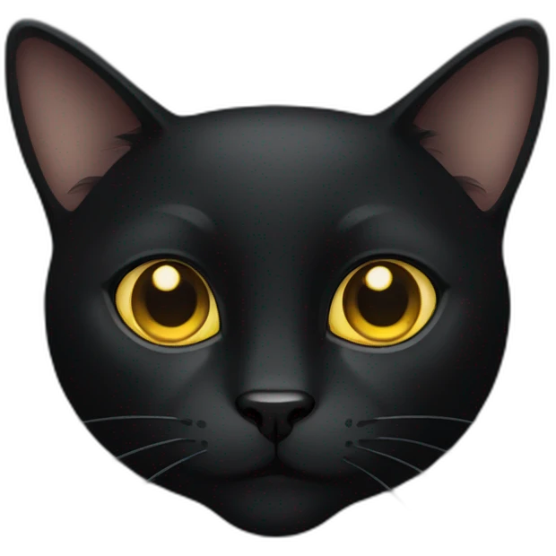Black cat with golden eyes emoji