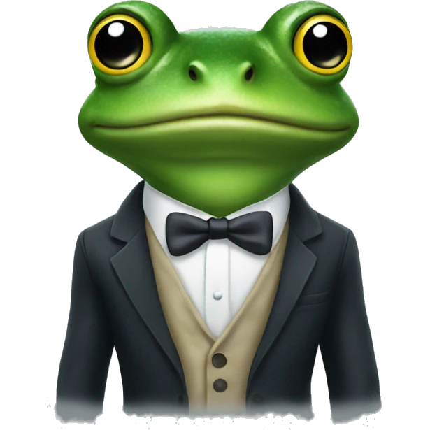 Frog in suit  emoji