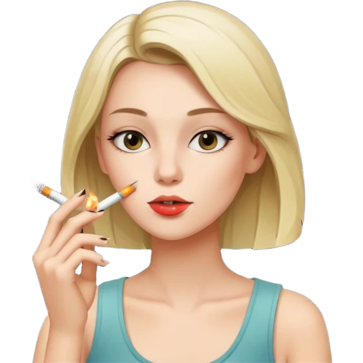 Girl smoking emoji