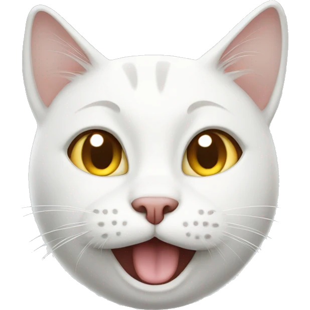 white cat winking  emoji
