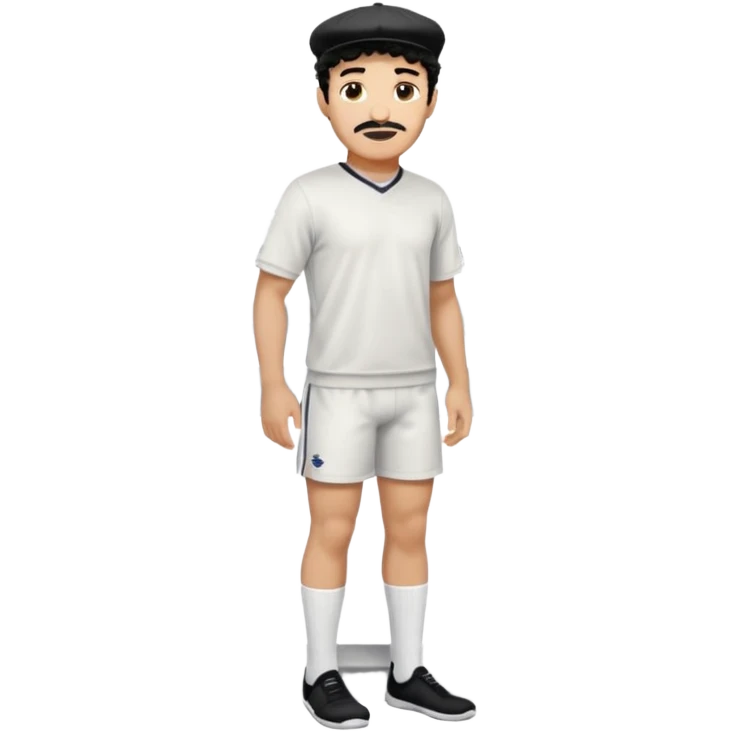 Curly hair short facial hair Washington Bridge Jersey white socks cover up the ankle legs and knees a right arm sleeve on your right arm emoji