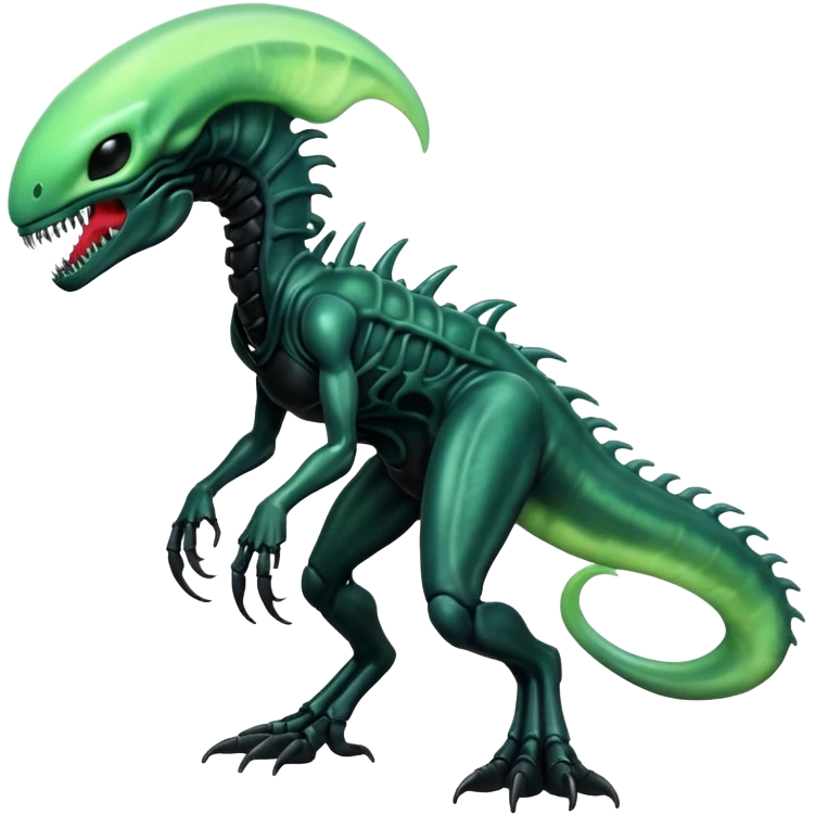 Shiny Glowing Bioluminescent Translucent Luminescent ET-Venom-Xenomorph-Amaura-Aurora-Gible-Purloin-Pokémon (full body) emoji