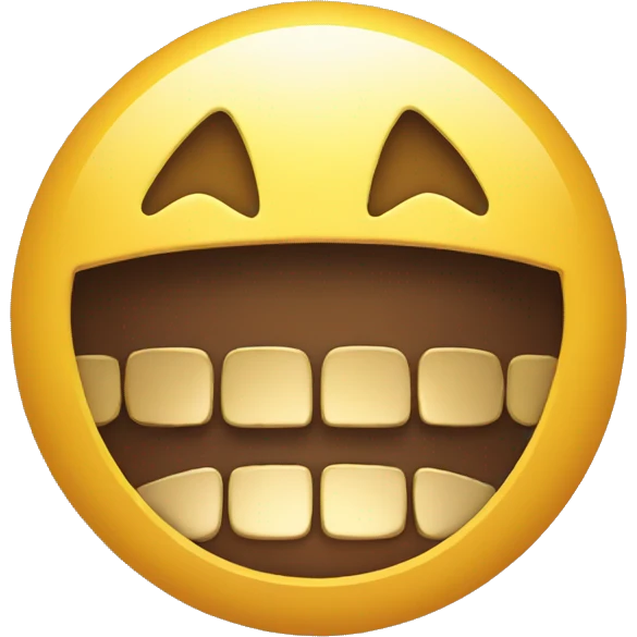 Smiley Face Emoji with Gold Teeth emoji