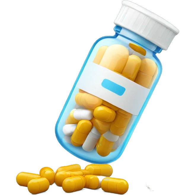 pills falling from pill bottle emoji
