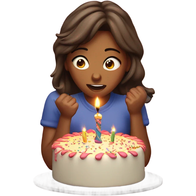Jenni blowing candles  emoji