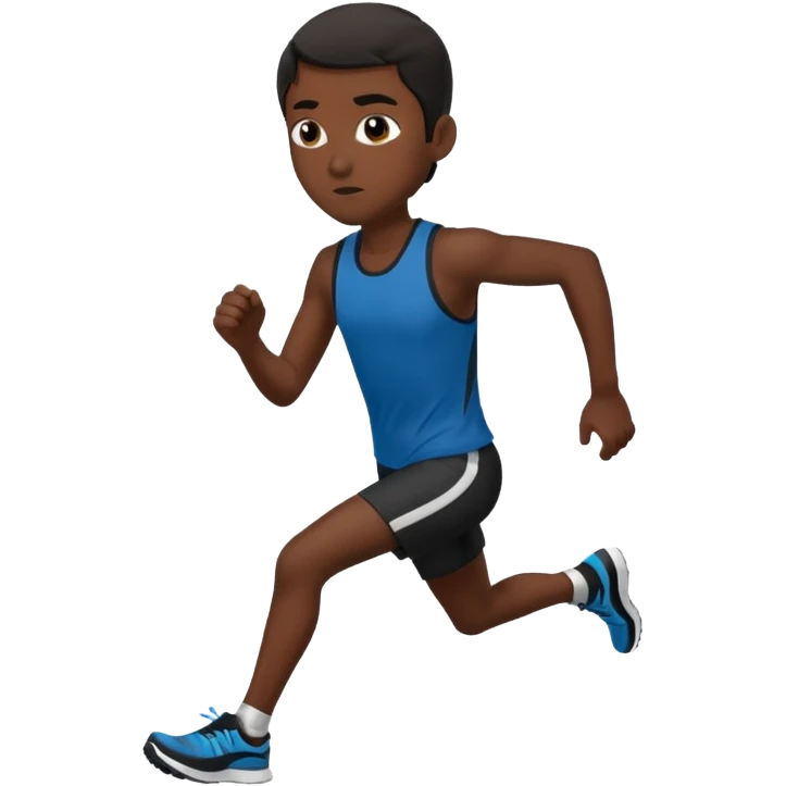make a short latino runner in black outfit emoji
