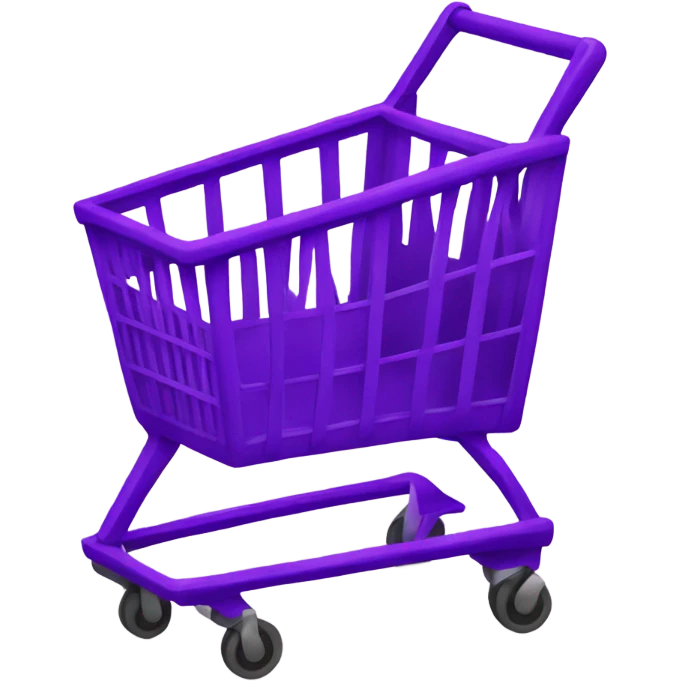 Purple shopping cart emoji