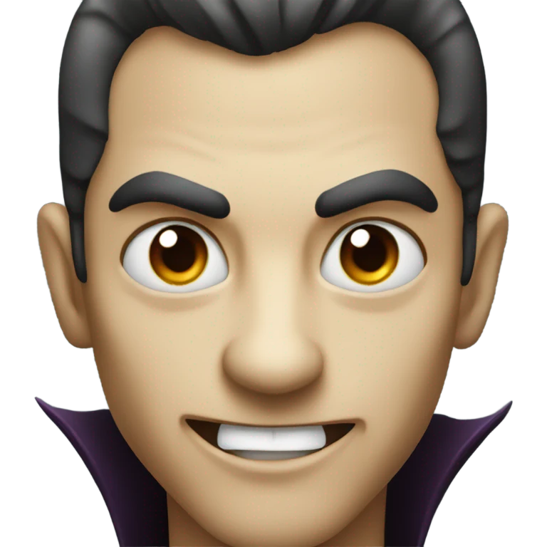 Vampire smirking emoji