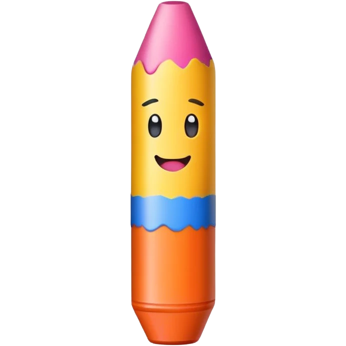 Un crayón feliz emoji