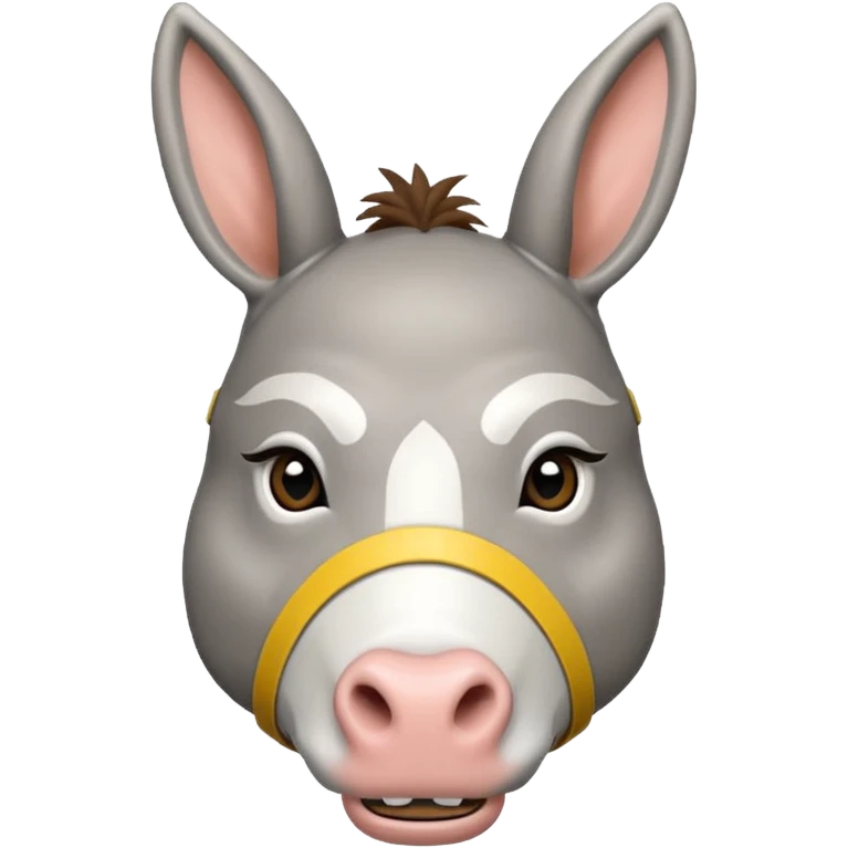 Donkey head wearing white jockstrap on muzzle emoji