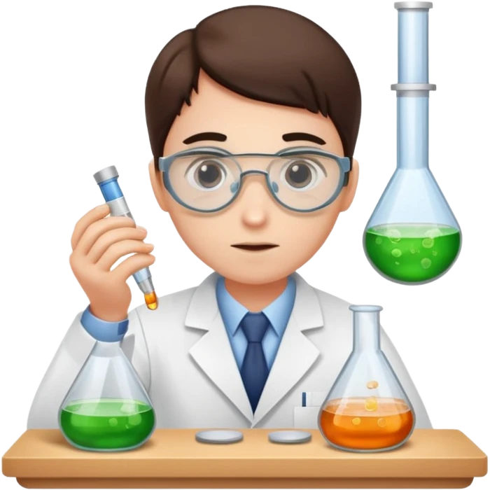 laboratory researcher analyzing dish. emoji