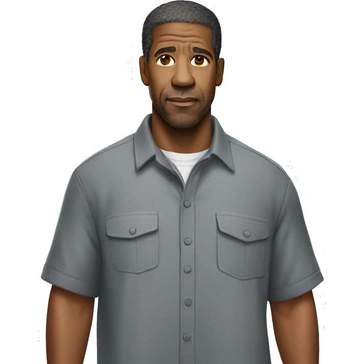 denzel washington wearing shirt emoji