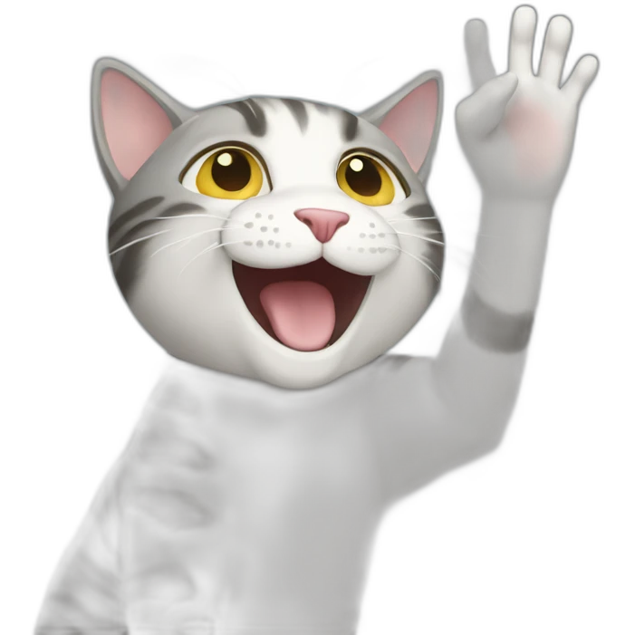 Cat high five  emoji