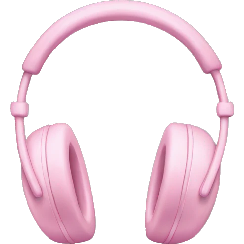 light pink headphones  emoji