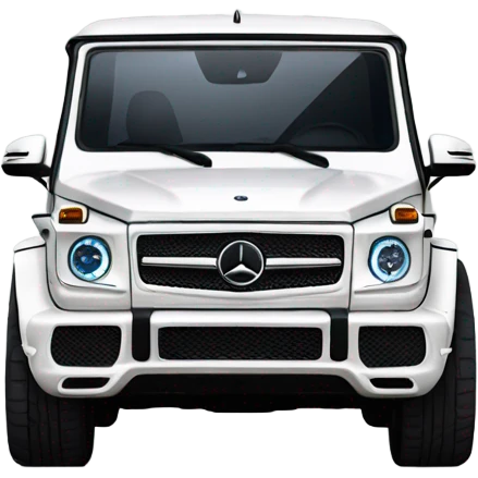 White Mercedes gwagon back emoji