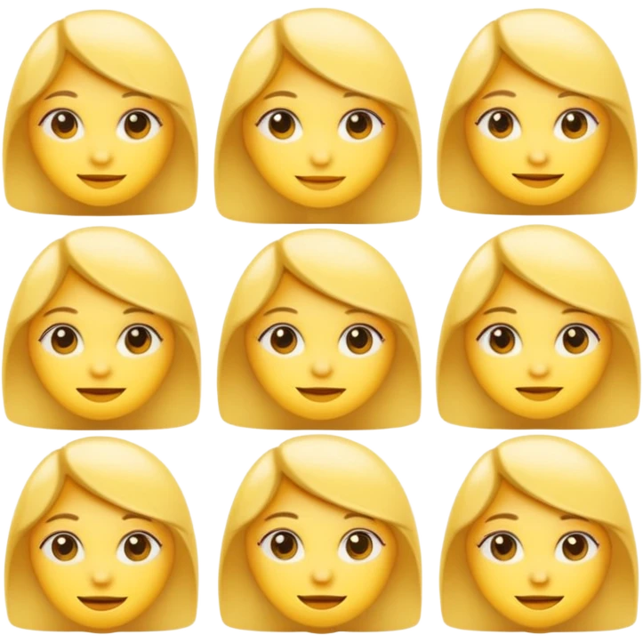 emojis basicos, de los gestos amarillos,  pero su version girlie  emoji