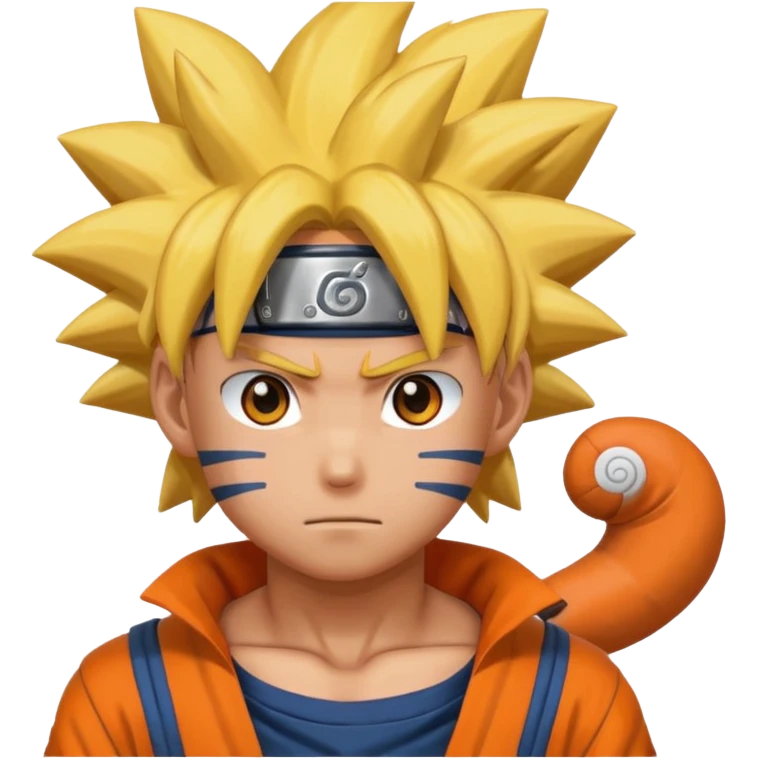 fais goku avec un melange de naruto et de 2 pkemon de ton choi aussi  emoji