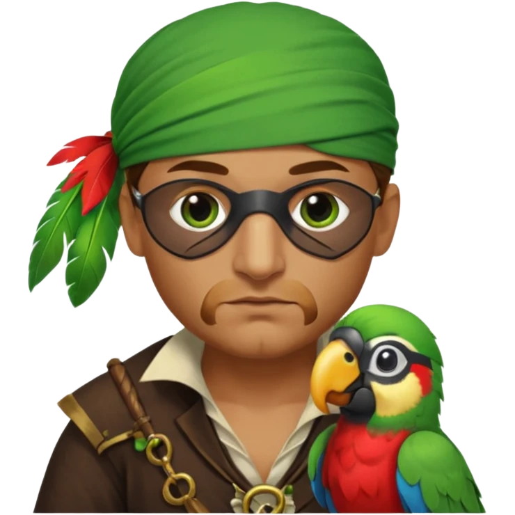 pirate and parrot emoji