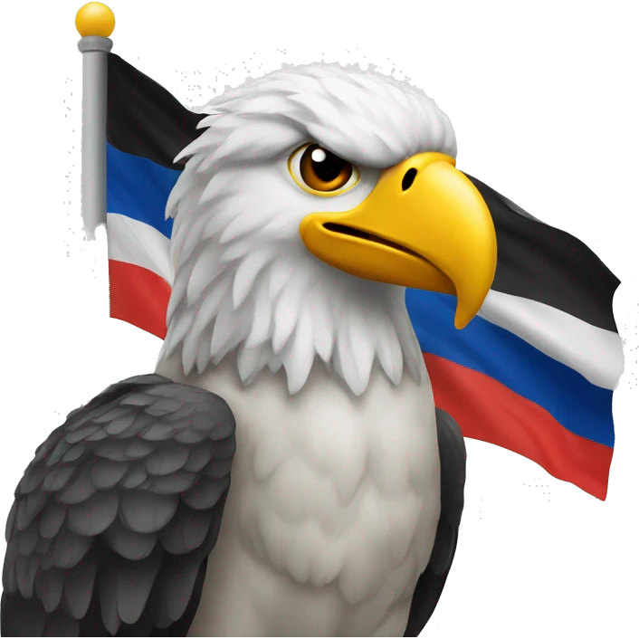 Adler vor einer Deutschland Flagge emoji
