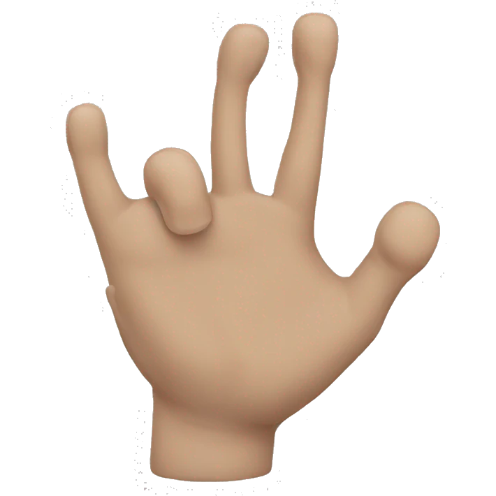 hoof fingers, fingers like hooves emoji