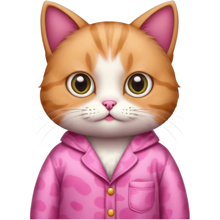 Cat whit pink pijama ￼ emoji