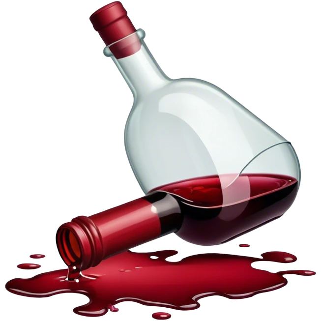 red wine broke glass bottle emoji