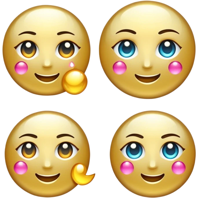 sparkling wink and blink symbols, no face emoji