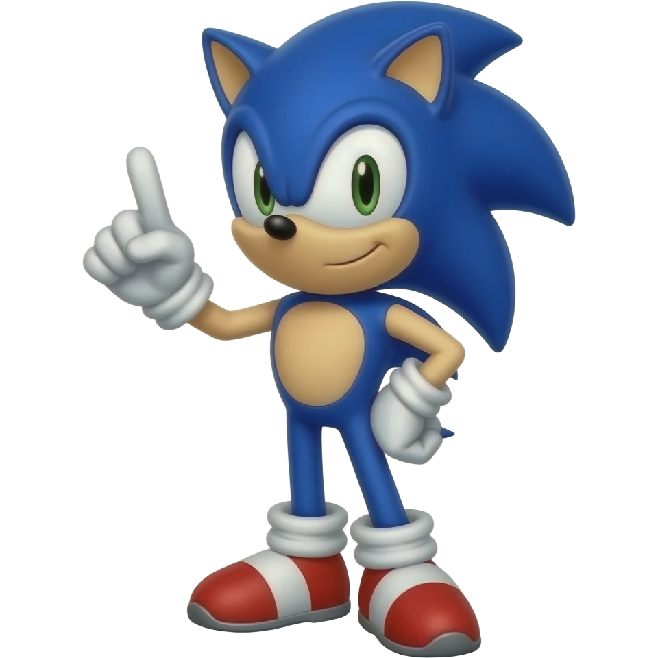Sonic finger pose full photo emoji